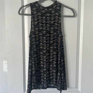 Navy and White Lush Tank
